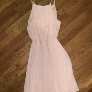 Pink High Neck Dress